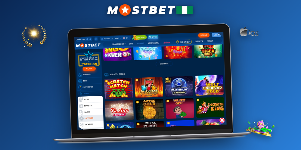 Mostbet online interface shown on smartphone and laptop with live odds and slot lobby