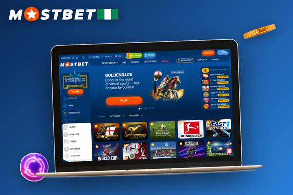 Mostbet for PC first-launch login panel with sportsbook lobby preview on desktop